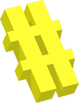 Floating Hashtag